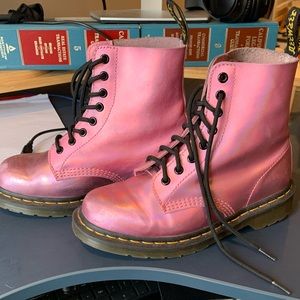 Dr. Martens Pink Hologram Boots